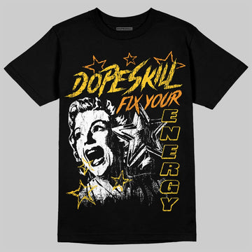 Yellow Sneakers DopeSkill T-Shirt Fix Your Energy Graphic Streetwear - black