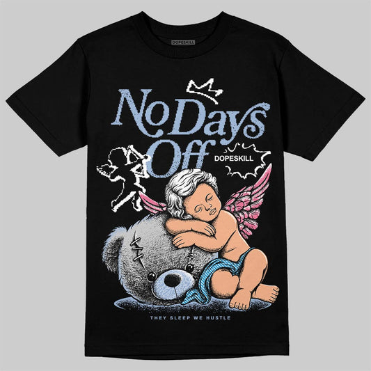 Jordan 3 GS “Denim/Pink Glow” DopeSkill T-Shirt New No Days Off Graphic Streetwear - Black