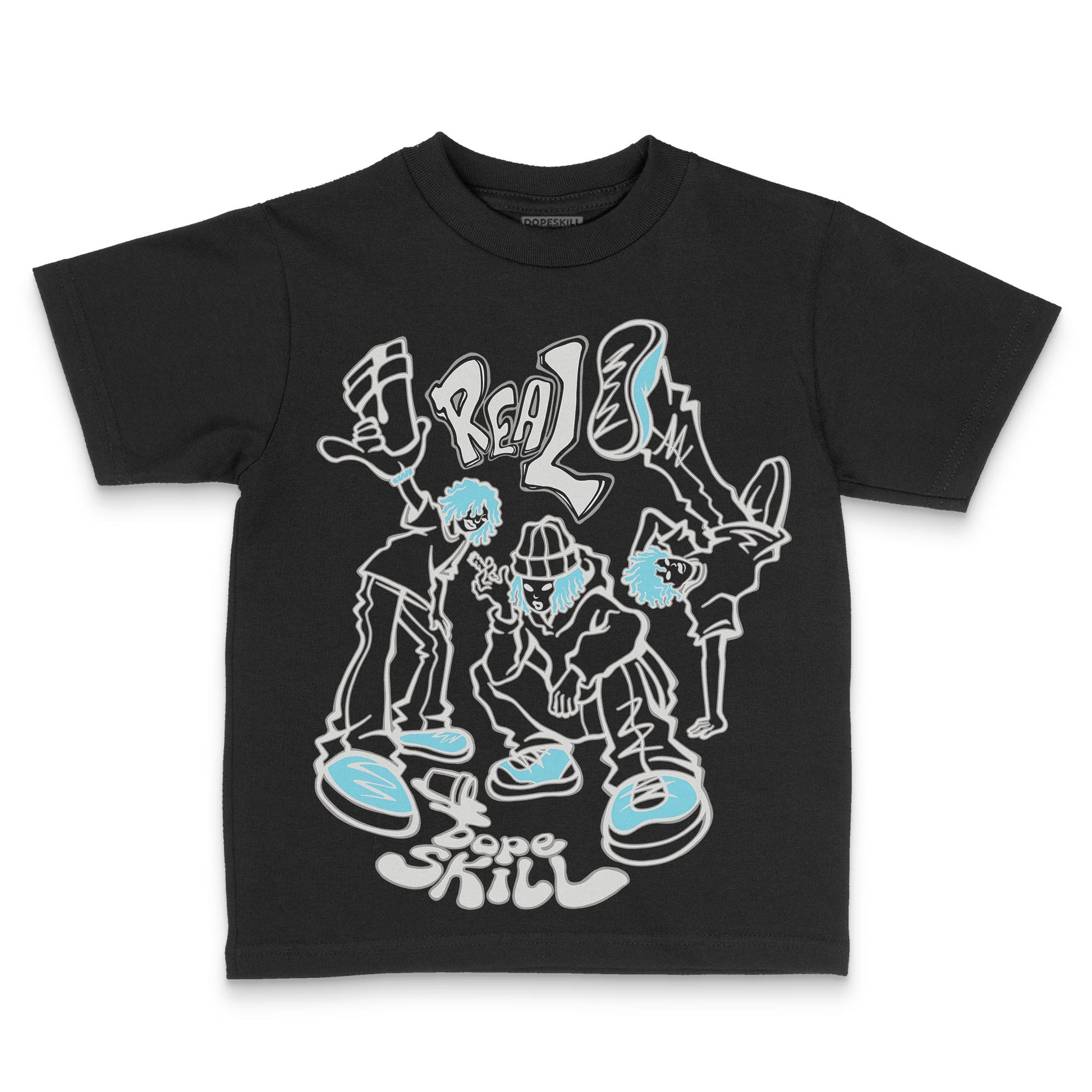Jordan 4 Retro GS “Blue Chill” DopeSkill Toddler Kids T-shirt Real Y2K Players Graphic Streetwear - black