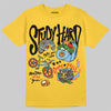 Yellow Sneakers DopeSkill T-Shirt Study Hard Graphic Streetwear - Gold