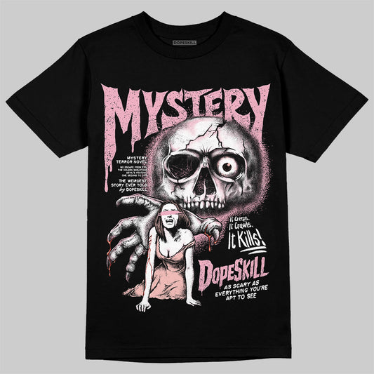 AMIRI White & Pink Stars Court Sneakers DopeSkill T-Shirt Mystery Ghostly Grasp Graphic Streetwear - Black