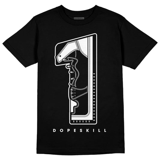 Jordan 1 High OG “Black/White” DopeSkill T-Shirt No.1 Graphic Streetwear - Black 