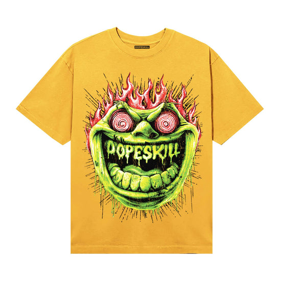 Yellow Sneakers DopeSkill T-Shirt Hellfire Graphic Streetwear - Gold
