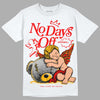 Red Sneakers DopeSkill T-Shirt New No Days Off Graphic Streetwear - White