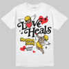 Yellow Sneakers DopeSkill T-Shirt New Love Heals Graphic Streetwear - White