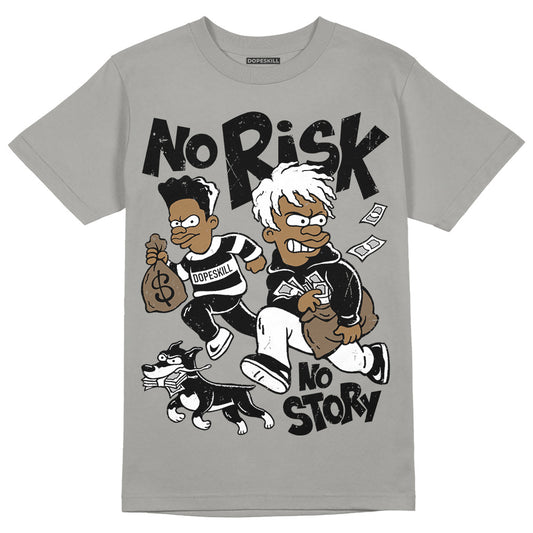 Jordan 4 SE ‘Paris Olympics’ DopeSkill Grey T-shirt No Risk No Story Graphic Streetwear