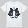 Jordan 5 Black University Blue DopeSkill T-Shirt Breathe Graphic Streetwear - White 