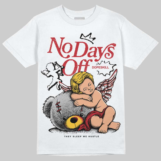 Jordan 14 Retro Ferrari (2025) DopeSkill T-Shirt New No Days Off Graphic Streetwear - White