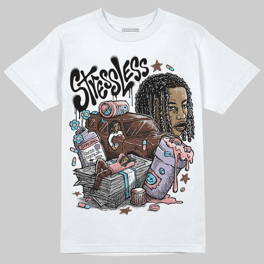 Harris Tweed x Dunk Low Denim Turquoise and Baroque Brown DopeSkill T-Shirt Stressless Graphic Streetwear - White 