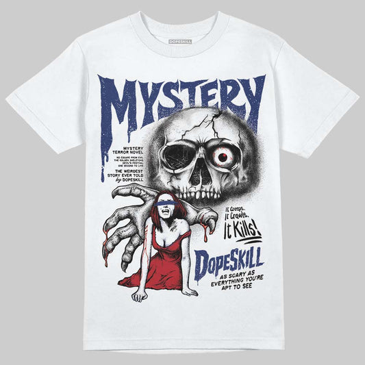 Jordan 1 High OG Rare Air "Deep Royal Blue" DopeSkill T-Shirt Mystery Ghostly Grasp Graphic Streetwear - White