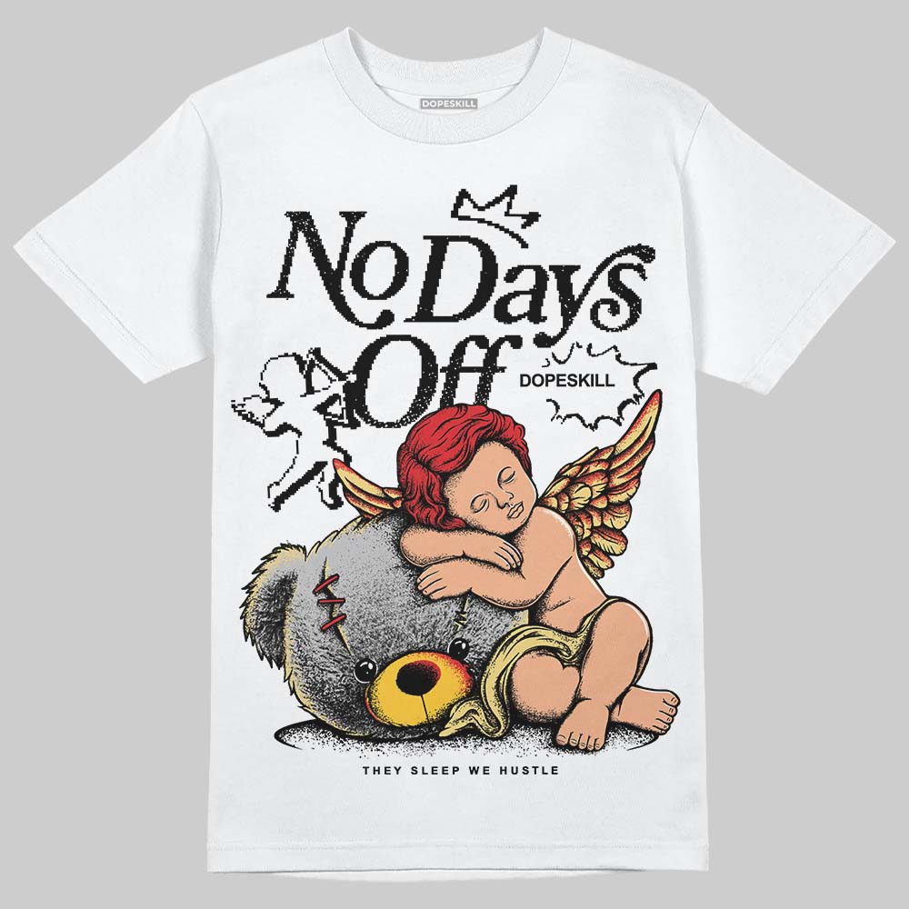 Quai 54 x Air Jordan 1 Retro Low OG Tour Yellow Black DopeSkill T-Shirt New No Days Off Graphic Streetwear - White