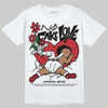 Jordan 5 Retro Fire Red Black Tongue (2025) DopeSkill T-Shirt No Fake Love Graphic Streetwear - White