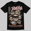 SB Dunk Low Pro x Arts-Rec Skateshop Rust Pink and Rough Green DopeSkill T-Shirt The Mouth With No Droughts Graphic Streetwear - Black