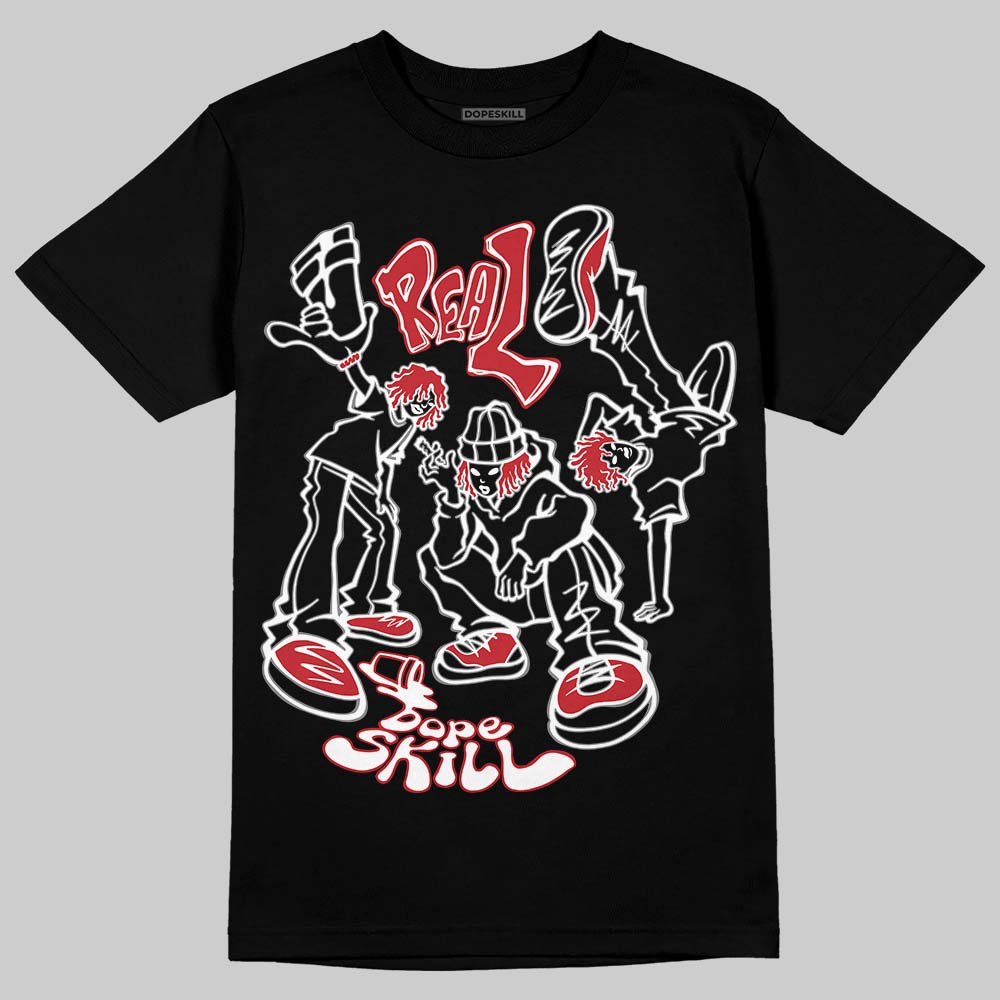 Jordan 1 Low OG "Chicago" DopeSkill T-Shirt Real Y2K Players Graphic Streetwear - Black