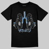 Jordan 5 Black University Blue DopeSkill T-Shirt Breathe Graphic Streetwear - Black