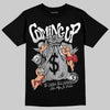 Jordan 4 OG “White Cement” DopeSkill T-Shirt Money Bag Coming Up Graphic Streetwear - black