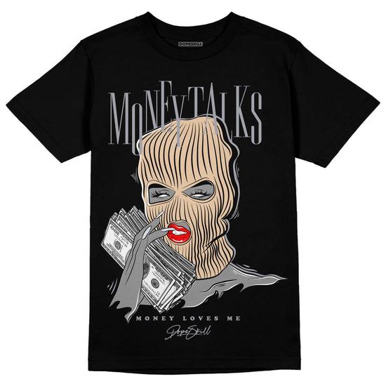 Jordan 4 Retro Frozen Moments DopeSkill T-Shirt Money Talks Graphic Streetwear - Black 