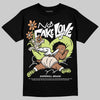Jordan 5 “Luminous Green” DopeSkill T-Shirt No Fake Love Graphic Streetwear - Black