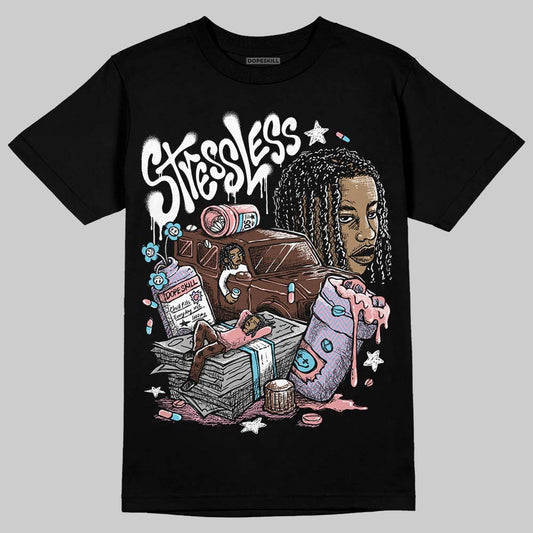 Harris Tweed x Dunk Low Denim Turquoise and Baroque Brown DopeSkill T-Shirt Stressless Graphic Streetwear - Black