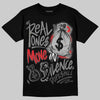 Jordan 10 Retro Shadow (2025) DopeSkill T-Shirt Real Ones Move In Silence Graphic Streetwear - black
