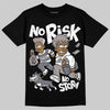 Lanvin Curb Sneakers White Anthracite DopeSkill T-Shirt No Risk No Story Graphic Streetwear - Black