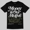 Adidas Samba OG Focus Olive Gum DopeSkill T-Shirt Money Is Our Motive Typo Graphic Streetwear - Black