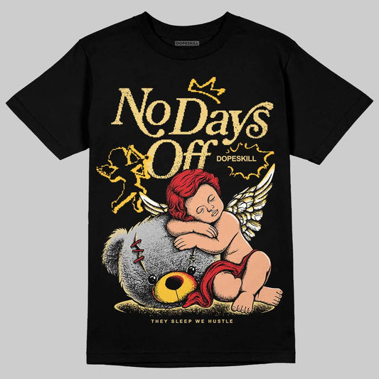 Quai 54 x Air Jordan 1 Retro Low OG Tour Yellow Black DopeSkill T-Shirt New No Days Off Graphic Streetwear - black