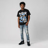 Black University Blue 5s DopeSkill T-Shirt No Risk No Story Graphic