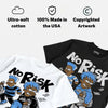 Black University Blue 5s DopeSkill T-Shirt No Risk No Story Graphic