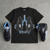 Black University Blue 5s DopeSkill T-Shirt Breathe Graphic