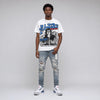 “True Blue” 3s DopeSkill Oversize Print T-Shirt No Money No Lust Graphic