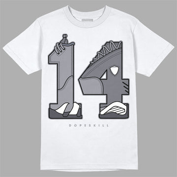 Jordan 14 Retro 'Stealth' DopeSkill T-Shirt No.14 Graphic Streetwear - White