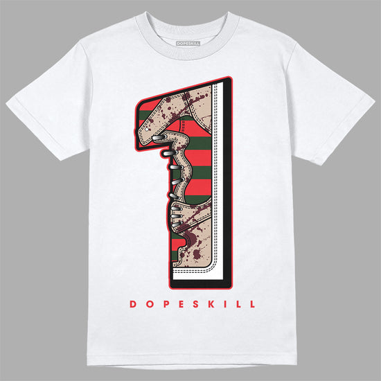 Dunk Low Freddy Krueger DopeSkill T-Shirt No.1 Graphic Streetwear - White 