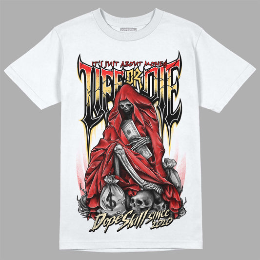 Jordan 5 "Dunk On Mars" DopeSkill T-Shirt Life or Die Graphic Streetwear - White
