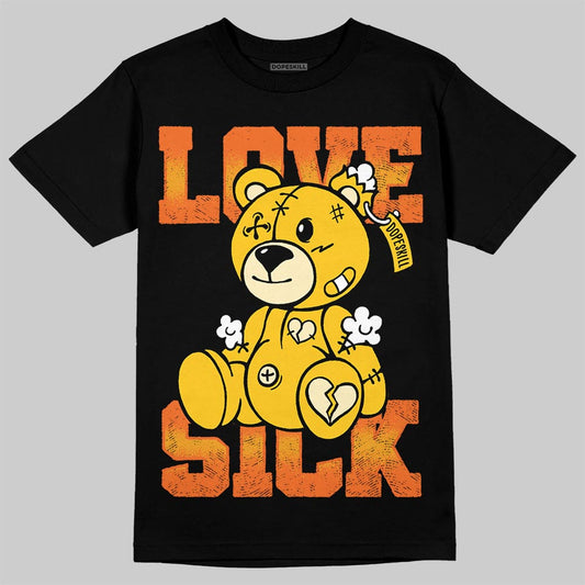 Yellow Sneakers DopeSkill T-Shirt Love Sick Graphic Streetwear - Black