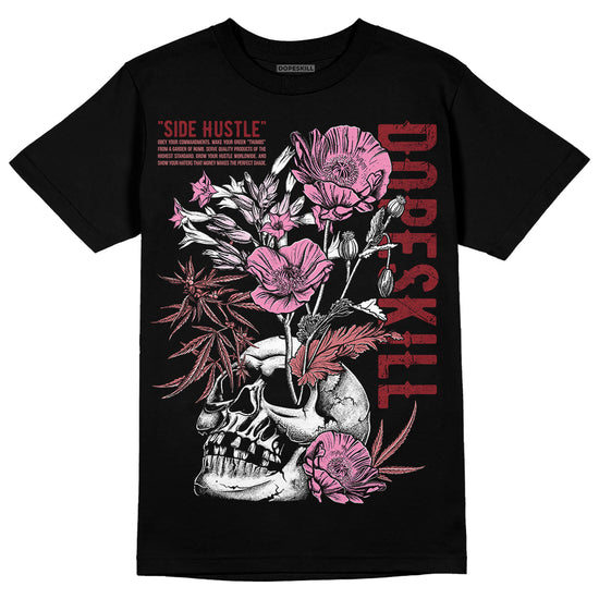 Valentine's Day Collection DopeSkill T-Shirt Side Hustle Graphic Streetwear - Black