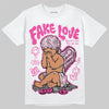 Dunk Low GS 'Triple Pink' DopeSkill T-Shirt New Fake Love Graphic Streetwear - White