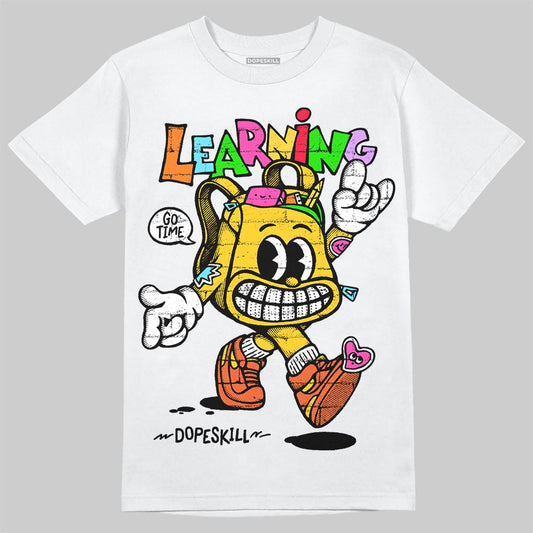 Yellow Sneakers DopeSkill T-Shirt Learning Graphic Streetwear - White