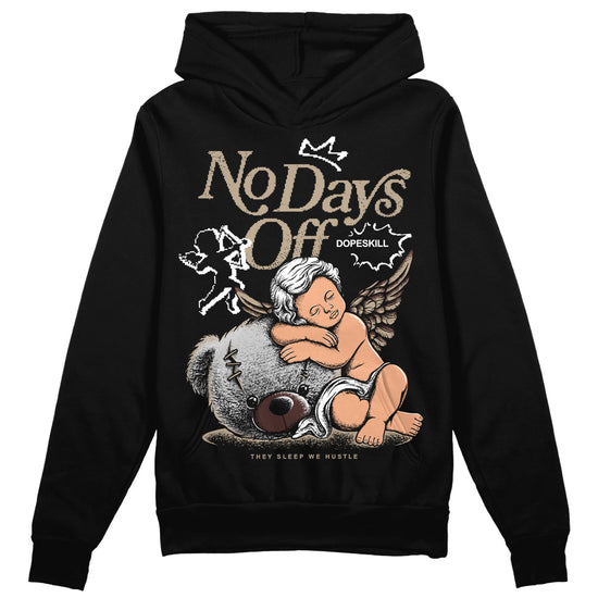 Jordan 1 High OG “Latte” DopeSkill Hoodie Sweatshirt New No Days Off Graphic Streetwear - Black