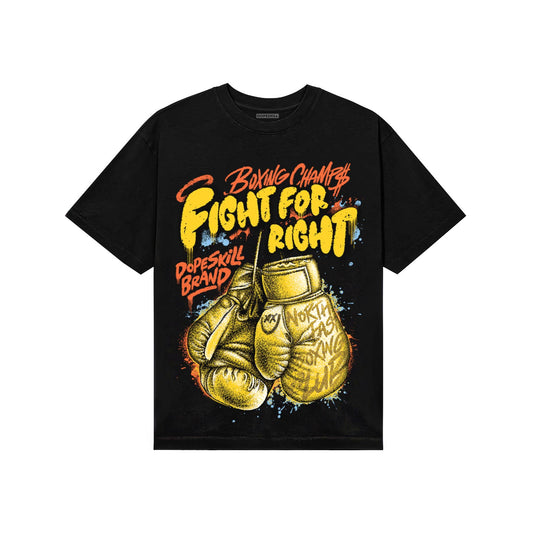 Yellow Sneakers DopeSkill T-Shirt Fight For Right Graphic Streetwear - Black