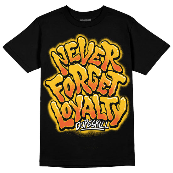 Yellow Sneakers DopeSkill T-Shirt Never Forget Loyalty Graphic Streetwear - Black