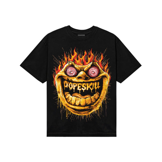 Yellow Sneakers DopeSkill T-Shirt Hellfire Graphic Streetwear - Black