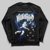 Jordan 12 “Blueberry” DopeSkill Long Sleeve T-Shirt Nevermind Graphic Streetwear - Black