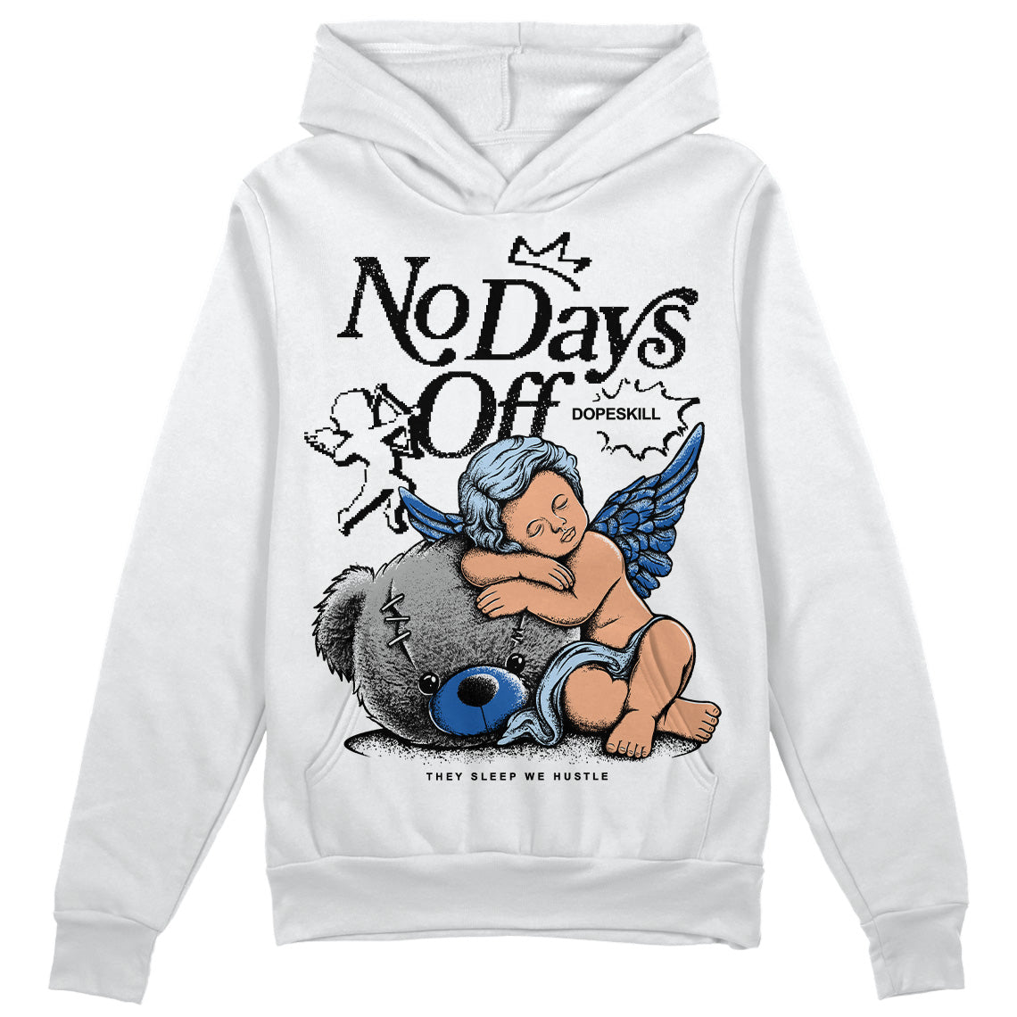 Jordan 11 Low “Space Jam” DopeSkill Hoodie Sweatshirt New No Days Off Graphic Streetwear- White