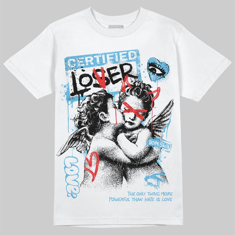 Jordan 11 Retro Legend Blue DopeSkill T-Shirt Certified Lover Graphic Streetwear - White