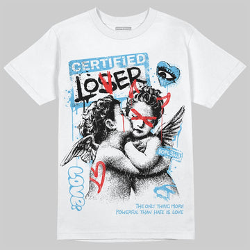 Jordan 11 Retro Legend Blue DopeSkill T-Shirt Certified Lover Graphic Streetwear - White