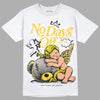 Jordan 4 Retro “Vivid Sulfur” DopeSkill T-Shirt New No Days Off Graphic Streetwear - White 