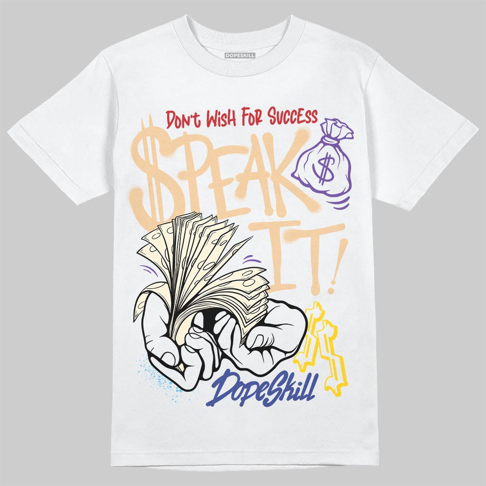 Jordan 17 Retro Low SP Infinite Archives DopeSkill T-Shirt Speak It Graphic Streetwear - White