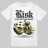 Yellow Sneakers DopeSkill T-Shirt Risk Is Better Than Regret Graphic Streetwear - White 