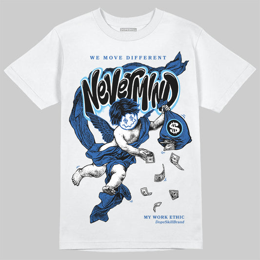 Jordan 12 “Blueberry” DopeSkill T-Shirt Nevermind Graphic Streetwear - White